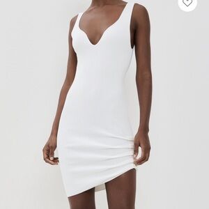 IRO Fidaa Dress from Shopbop - White Ribbed V-Neck Mini Dress